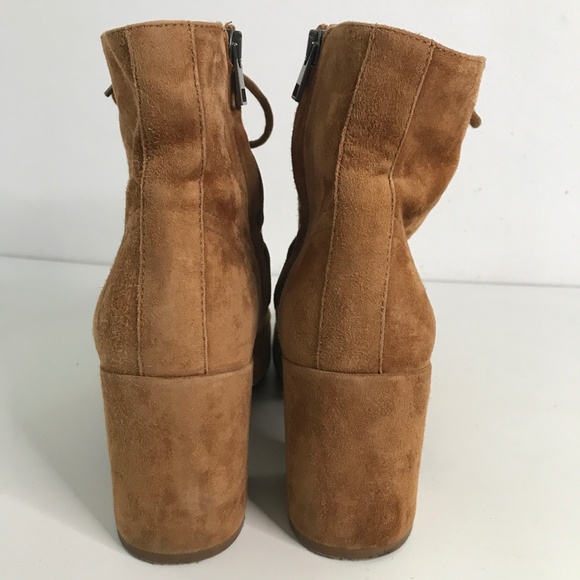 VINCE Leather Ankle Boots Lace Up Women's 9 - Picture 4 of 12